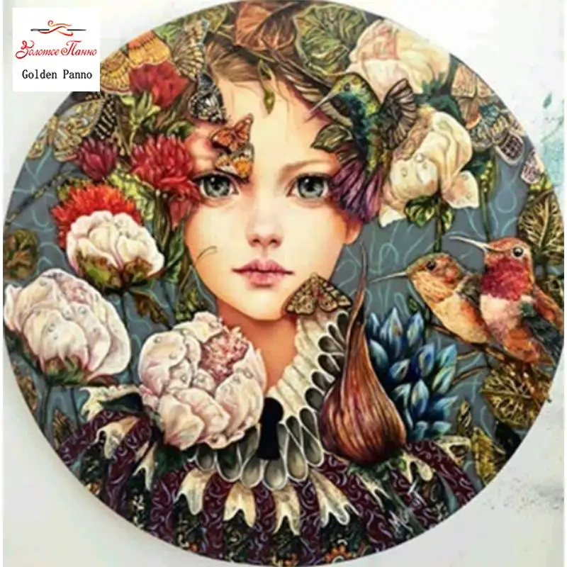 DIY Diamond Painting Full Square Cartoon Girl Diamond Embroidery Mosaic Full Display Picture Of Rhinestones Home Decor