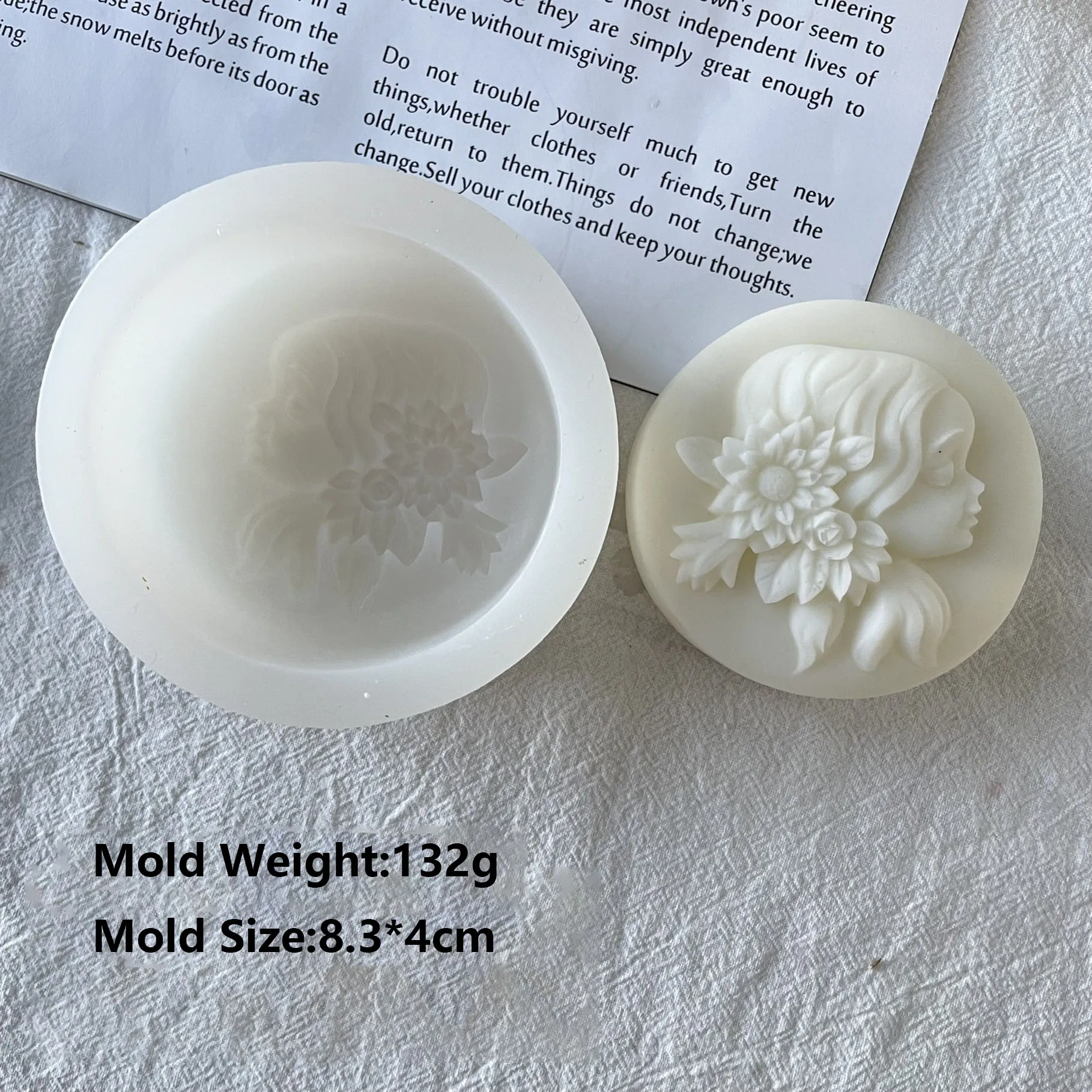 3D силиконовые формы из смолы и глины в виде цветка Феи девочек форма для мыла