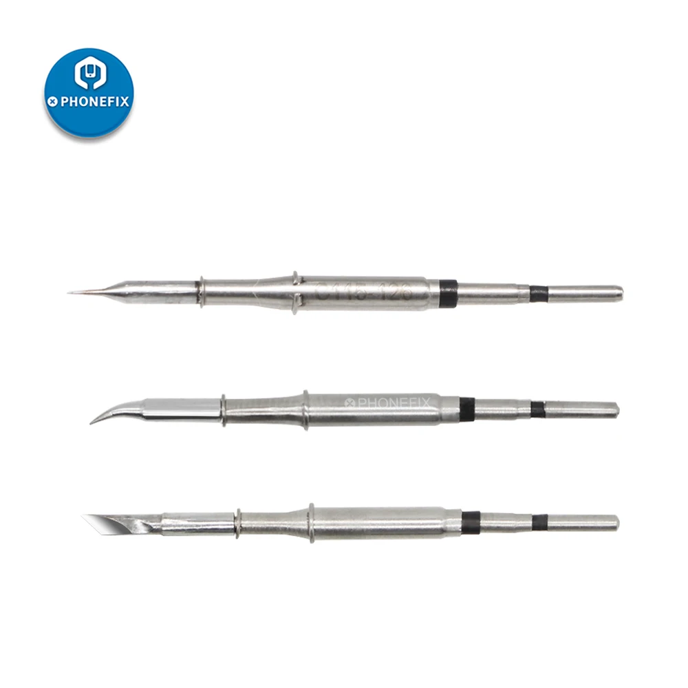 

Оригинальный паяльник JBC C115 для JBC NT115 / NP115 / Sugon T36 сварочная станция с изогнутым лезвием и заостренными наконечниками паяльника JBC C115