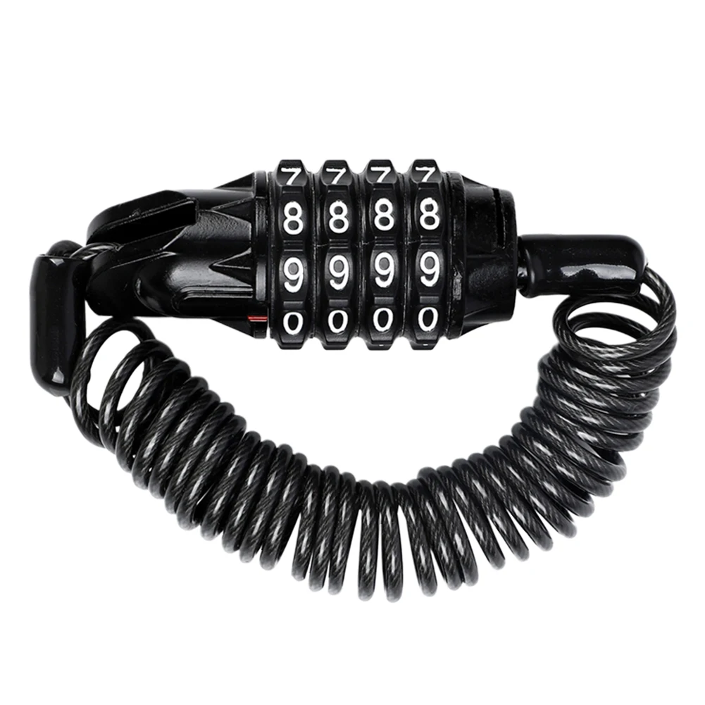 4 цифры мини портативный длинный велосипедный стальной провод шлем пароль