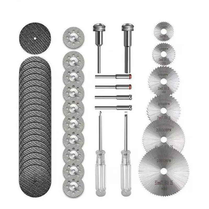 

Mini Circular Saw Blade Set Resin Wheels Diamond Cutting Discs Rotary Tool Electric grinder Accessories for Dremel Wood Plastic