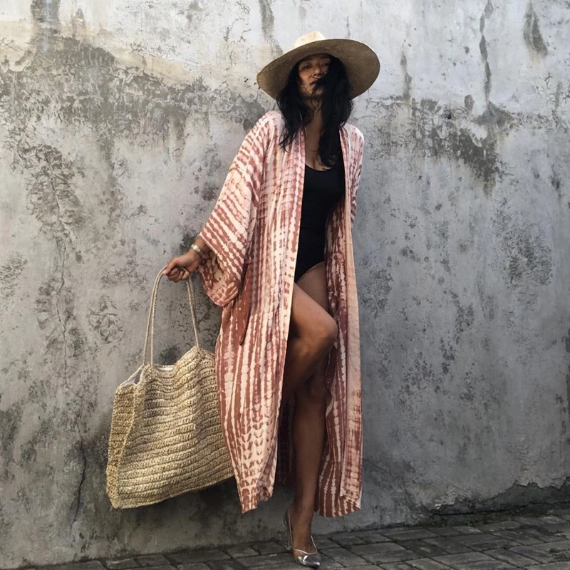 Шикарные женские летние праздничные кардиганы из хлопка повседневные Длинные