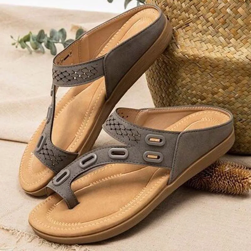 

Summer Fashion Women Slippers Casual Shoes Female Flip Flops Vintage Anti-Slip Plus Size Ladies Flat Sandals