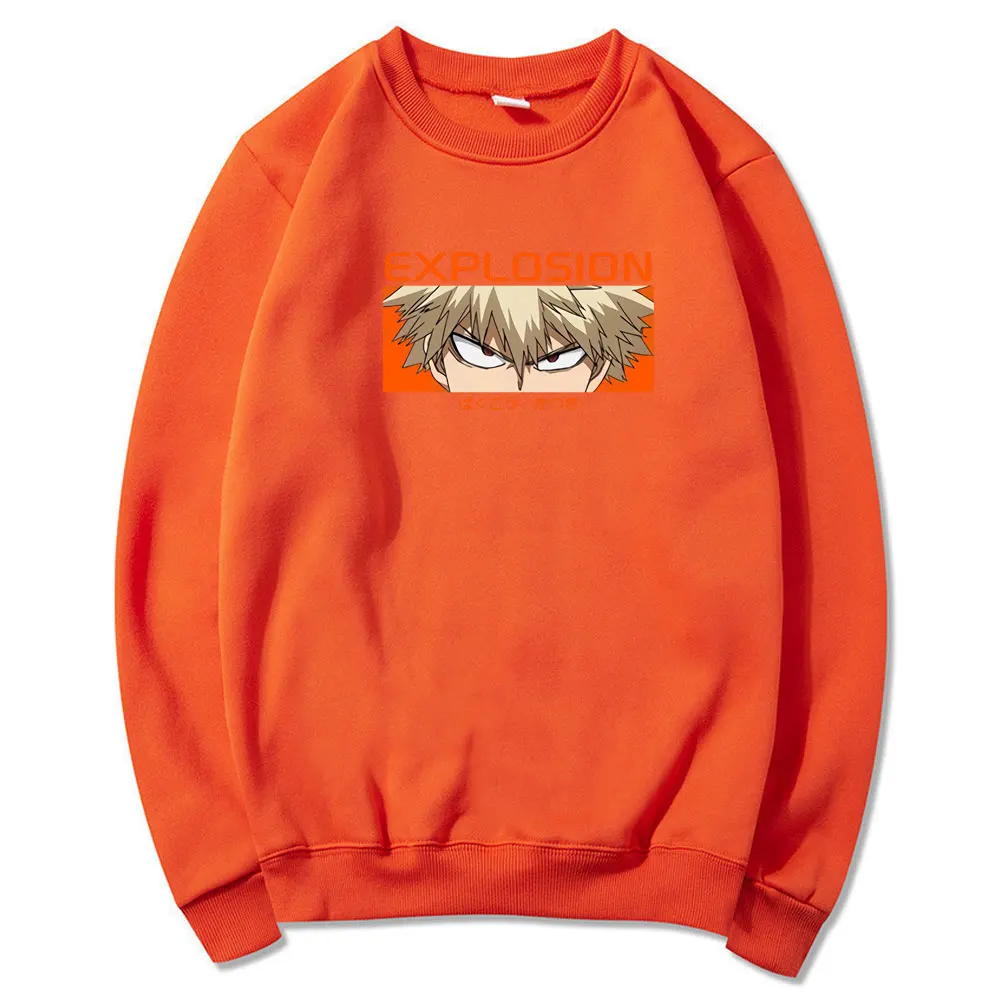

My Hero Academia Japanese Anime Bakugou Katsuki Eyes Casual Fashion Men's and Women's Sweatshirt Harajuku Creative Hip-hop Top
