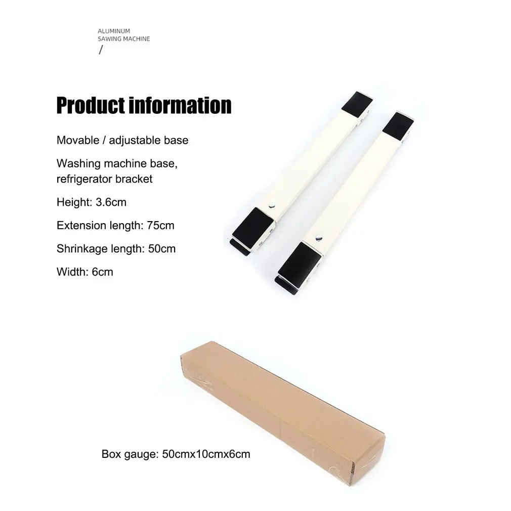 

Mobile Roller Multi-functional Mobile Adjustable Washing Machine Holder Base Low-profile All-metal Anti-rust Mobile Roller