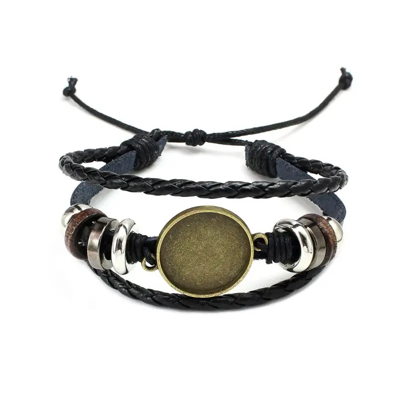 20 мм Круглый Фото стеклянный браслет из кабошона установка база ободок лоток