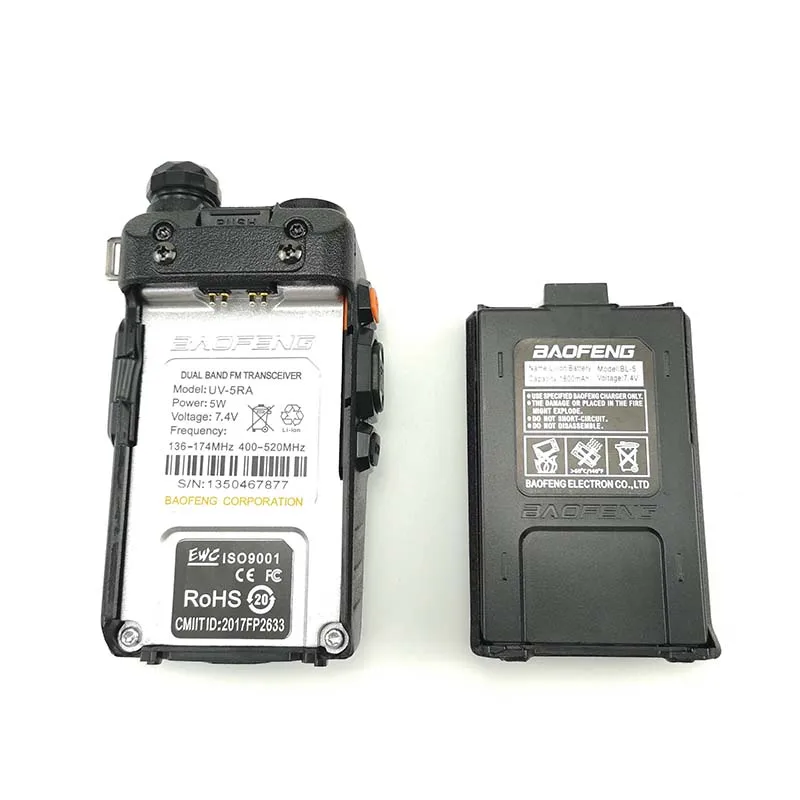 2 шт. Baofeng UV 5RA иди и болтай Walkie Talkie “иди 5 Вт двухдиапазонный УКВ радиостанцией