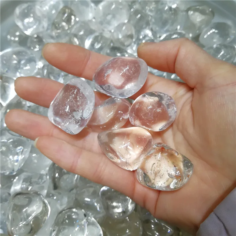 

5/pcs Natural white rock quartz tumbled stones crystals and decoration feng shui furnishing articles