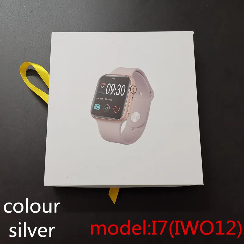 I7 silver Умные часы серии IWO 4 поколения 5 поколения часы 3 поколения часы Поддержка IOS Android W54/W34/I6/I2PRO/P4/QW21/Z7/W55/I7 - Цвет: I7 silver