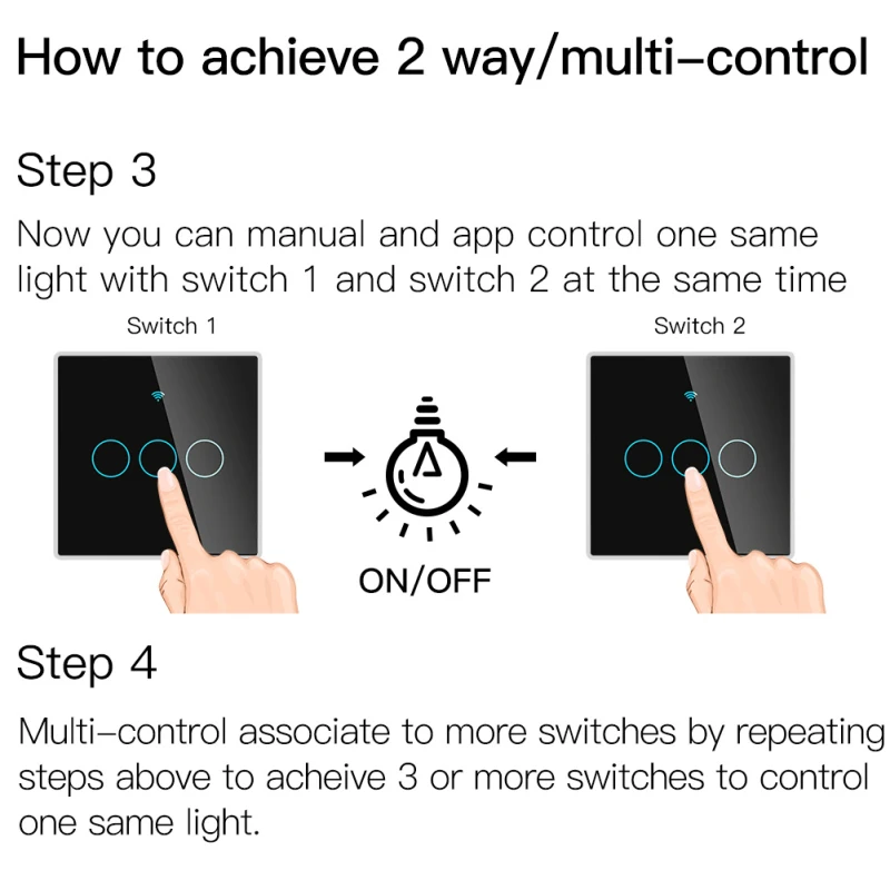 

1/2/3 Gang EU Tuya ZigBee Smart Light Switch With/Without Neutral Wire Two Wiring Methods Work With Alexa Google Home