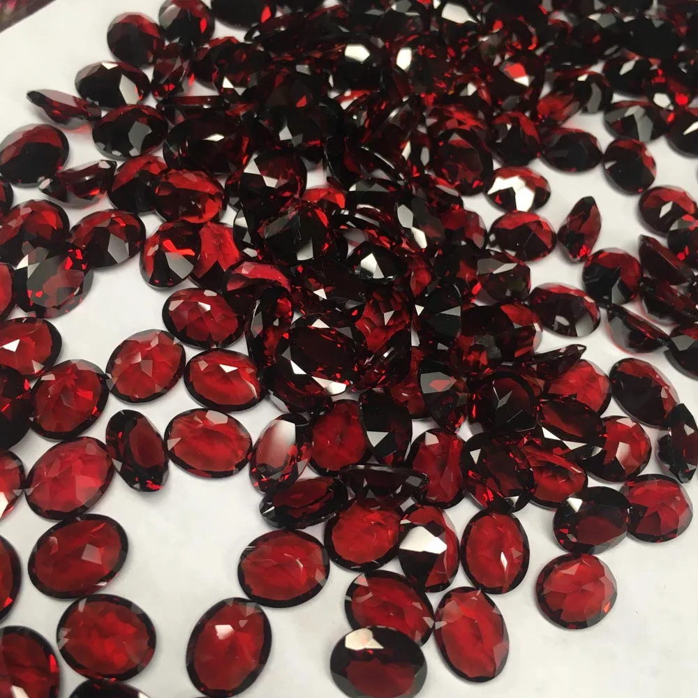 VANTJ 100% с натуральным гранатом неоправленный полудрагоценный камень овальным