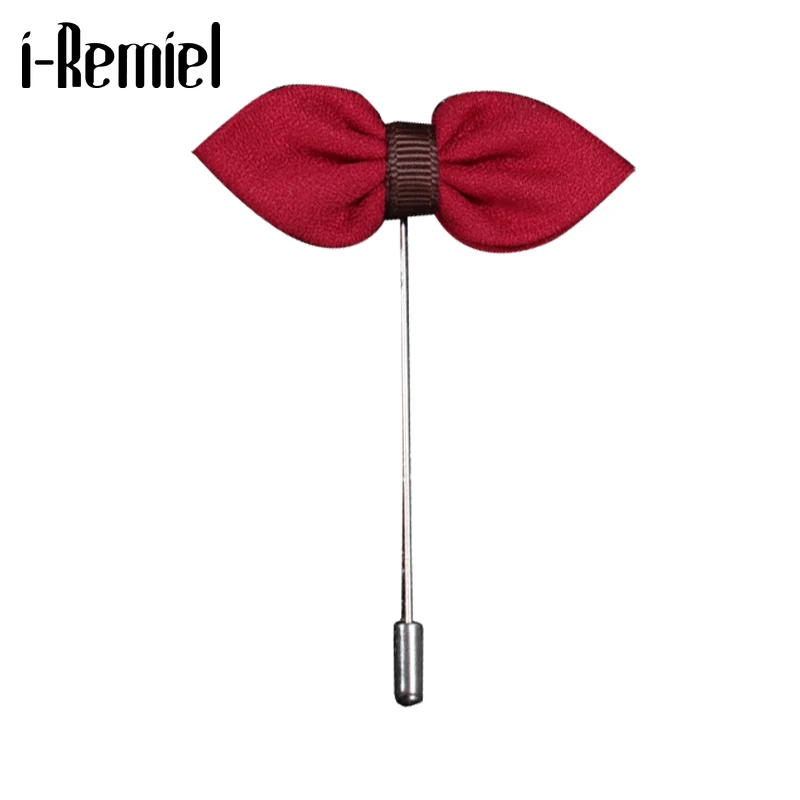 I Remiel Новая высококачественная Мужская шифоновая брошь с бантом тканевые длинные