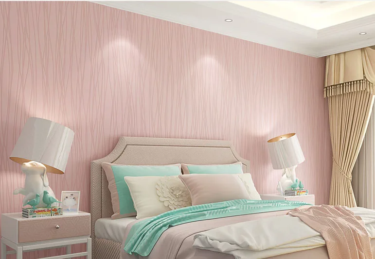 Pink Color Wall Paper stricker for Home Decor living room/guest rooom hot sell products with moonlight forest pattern | Обустройство