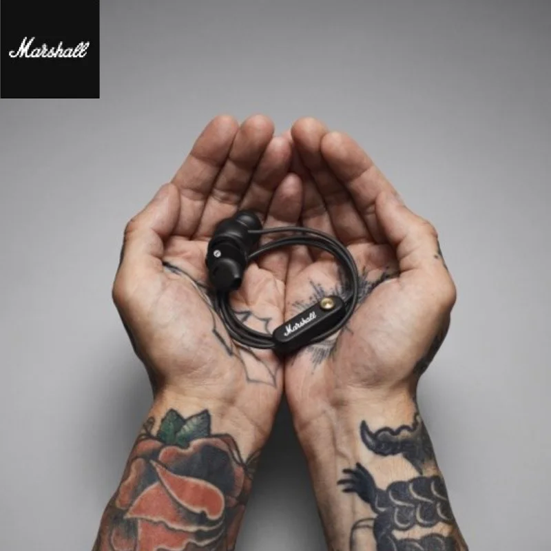

New Marshall Minor II Wireless Bluetooth Earphone For Pop Rock Music with Microphone Magnetic Suction