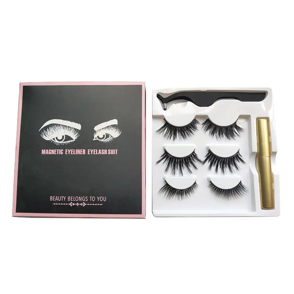 Магнитная подводка для глаз магнитные накладные ресницы 3 пары магнитов Набор