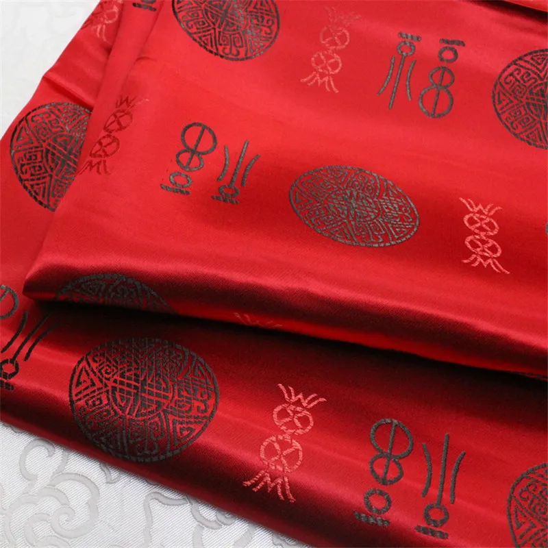 Жаккардовая парчовая ткань CF777 для традиционной китайской свадебной одежды