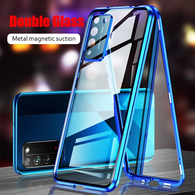 360 Full Cover Magnetic Phone Case for Honor 30 Pro 10i 20i Tempered Glass on Huawei 20 Lite Play 9A 8X View 10 | Мобильные телефоны