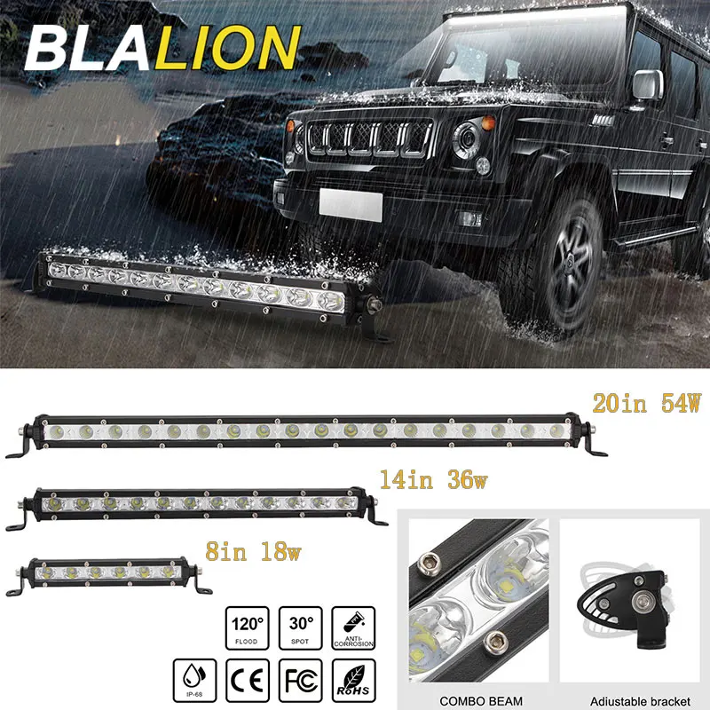 Супертонкая Светодиодная панель рабочего освещения Однорядный прожектор с