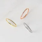 Женские модные туфли, изысканные серебряные кольца минимализм стекируемые Белый циркон обручальное кольцо ювелирные изделия для невесты юбилей любовника подарки