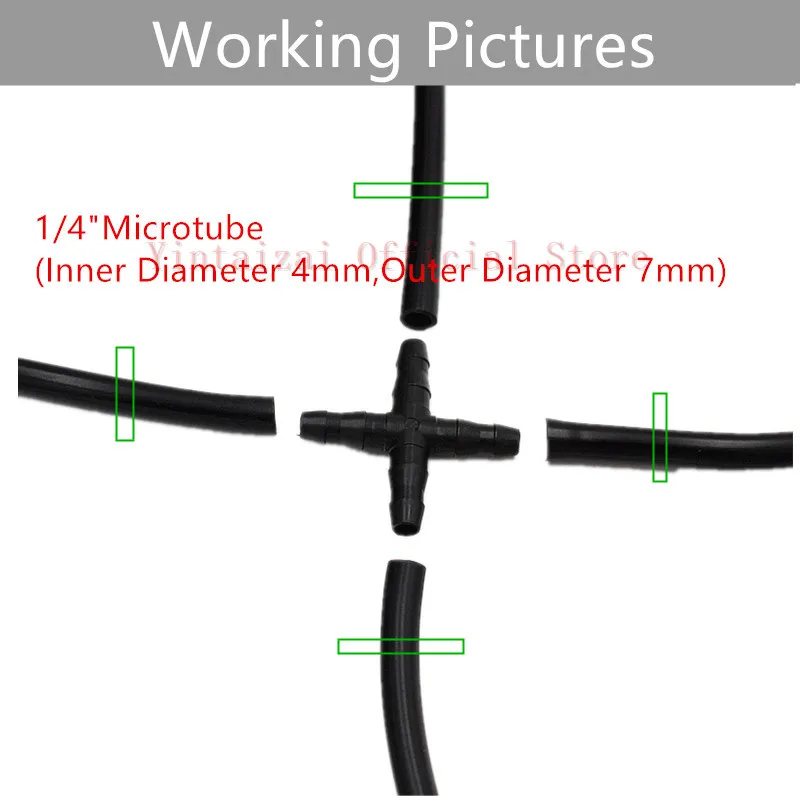 100 шт. 1/4 &quotразъем для вставки тройник микро распыление садоводство цветок
