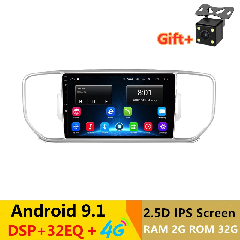 Автомобильный DVD плеер 9 &quot Android 8 1 GPS для KIA Sportage 3 4 2016 2017 2018 KX5 аудио стерео радио