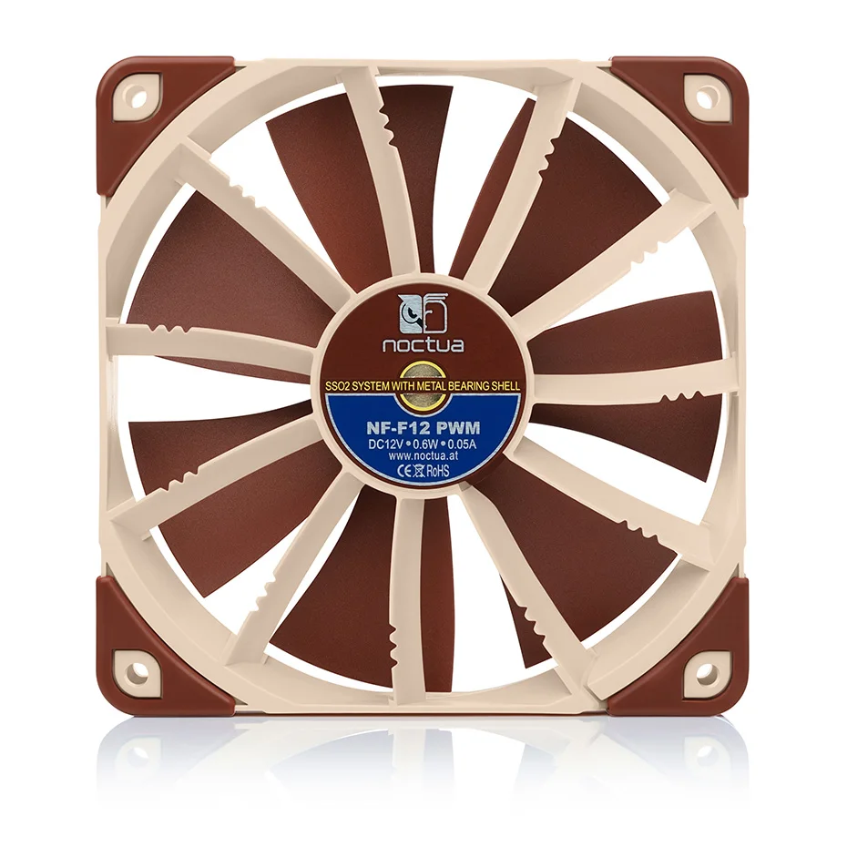 Noctua NF-F12 Computer Case fan 120mm PWM Damping Quiet Radiator For Desktop case CPU air coolers cooling