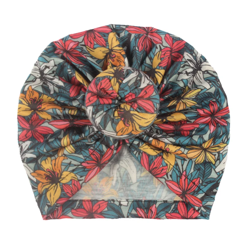 Обруч для волос с цветочным принтом новорожденных Детская Хлопковая Удобная