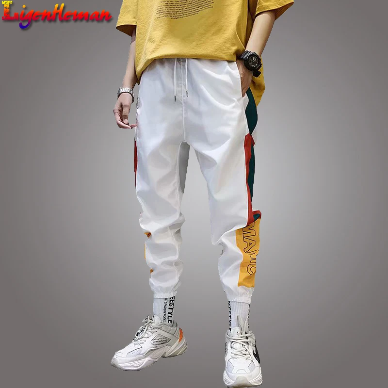 Брюки карго мужские с эластичным поясом модные повседневные штаны султанки