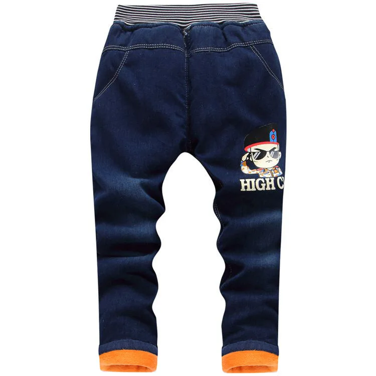 От 2 до 7 лет зимние золотые вельветовые детские джинсы штаны плотные джинсовые с