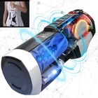 Мужской мастурбатор Leten, Новый автоматический телескопический двойной маховик с подогревом, секс-игрушки для взрослых, мастурбация влагалища