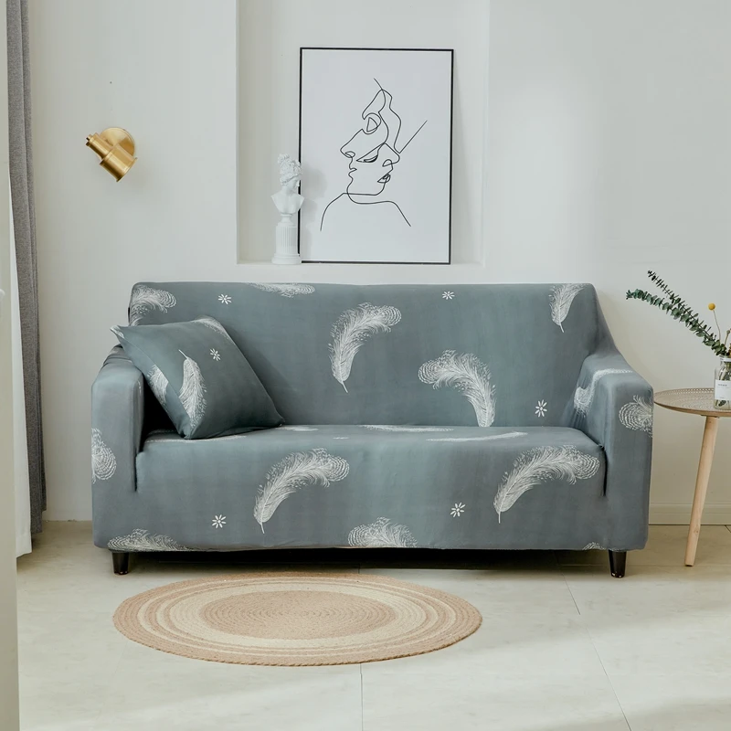 Эластичный чехол для дивана с изображением цветов Sika Deer Защитные чехлы