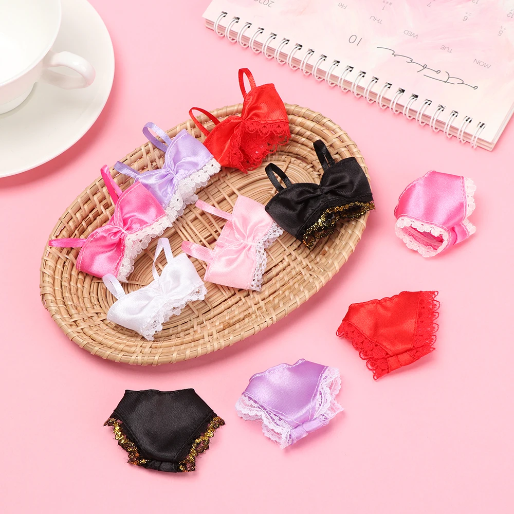 3 шт./компл. кукольная юбка для девочек кружево Ночное платье бюстгальтер нижнее