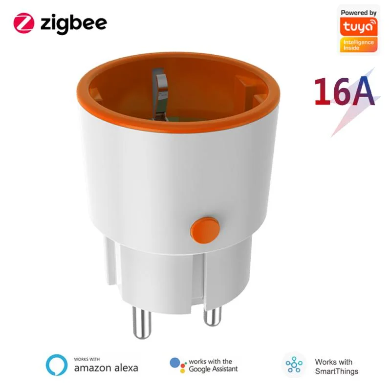 

New EU 16A Zigbee/WiFi Smart Plug Socket With Power Energy Monitor Multi Plug Tuya APP Control Works With Alexa Google Home