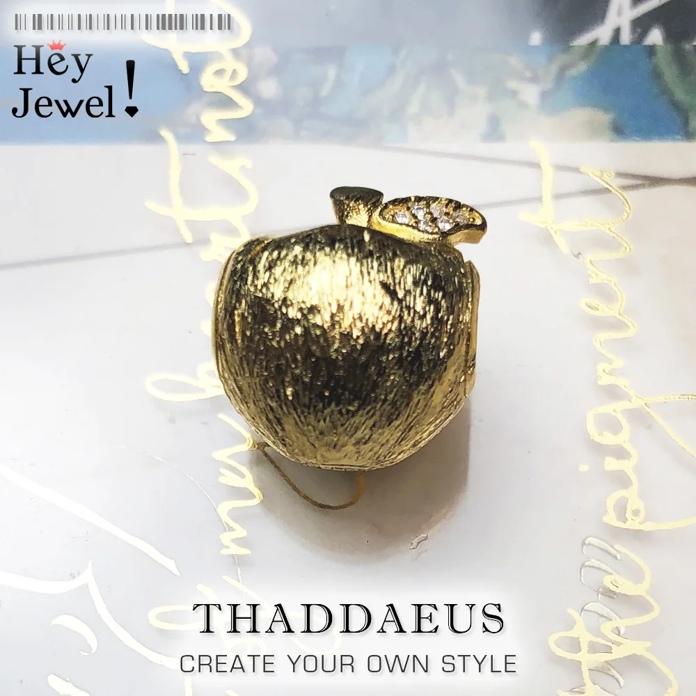 

Bead Apple Gold, 2021 925 Sterling Silver Charms Fits Bracelet Europe Jewelry Symbol of Perfection Accessories Gift For Women