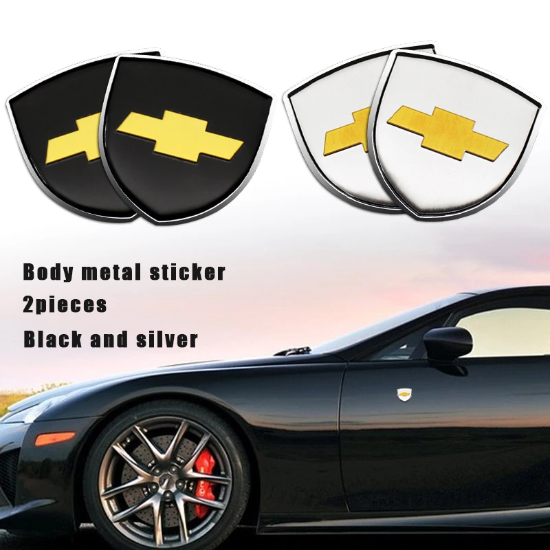 

1/2pcs Metal Decal Car Body Trunk Decorative Sticker Accessories For Chevrolet cruze aveo lacetti captiva niva spark Car Styling