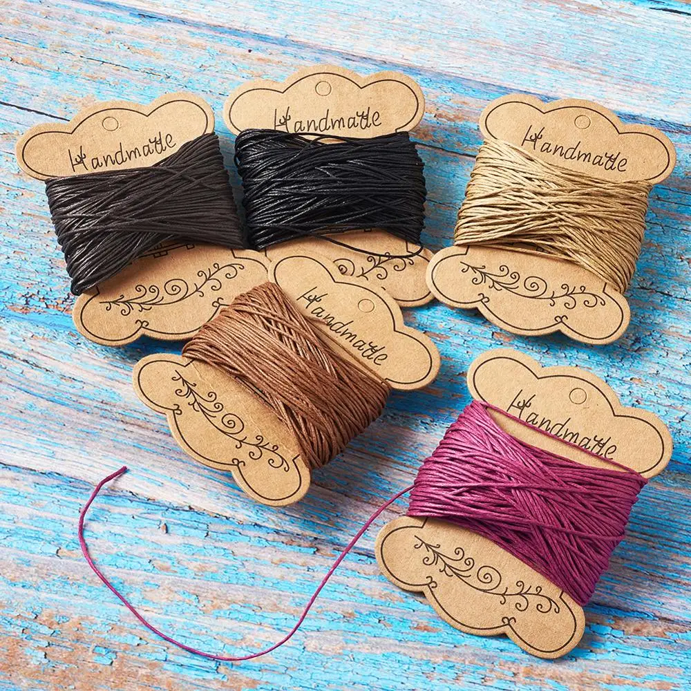 155 ярдов/набор шнуры из вощеной хлопчатобумажной нити 1 мм | Украшения и