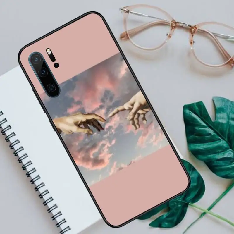 

Funny Hand The Creation of Adam Phone Case For Huawei honor Mate P 9 10 20 30 40 Pro 10i 7 8 a x Lite nova 5t