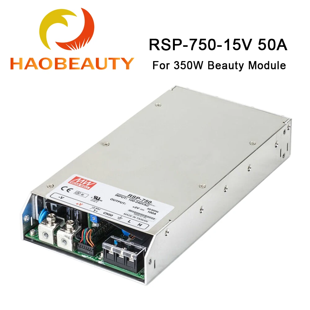 Лазерный блок питания MEANWELL RSP-750-15 15 В, 50 А, 750 Вт для модуля красоты 350 Вт