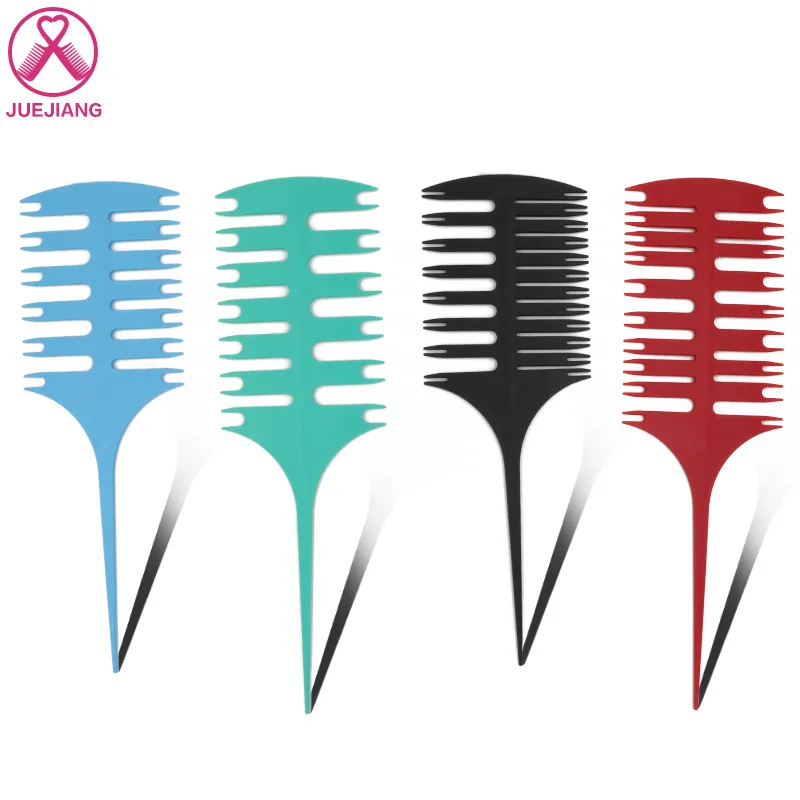 

Barber Salon Professional Hair Dyeing Tool Big Tooth Comb Weaving Brush Salon Pro Fish Bone Design Comb Hair Dyeing Sectioning