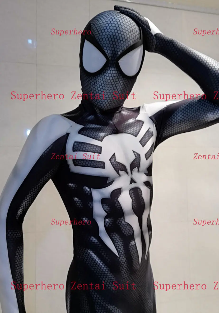 2099 костюм паука Косплей-талисман на Хэллоуин Костюмы супергероев зентай мужской