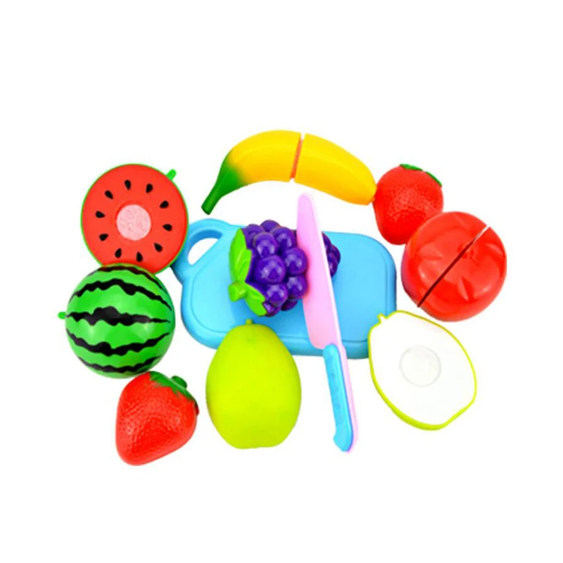 Дропшиппинг 12 шт набор Дети кухня игрушка пластик фрукты овощи еда резка ролевые