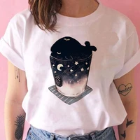 space whale ice cream printed women t shirts 2021 mader kawaii soothing crewneck short sleeve female top tee shirt vetement