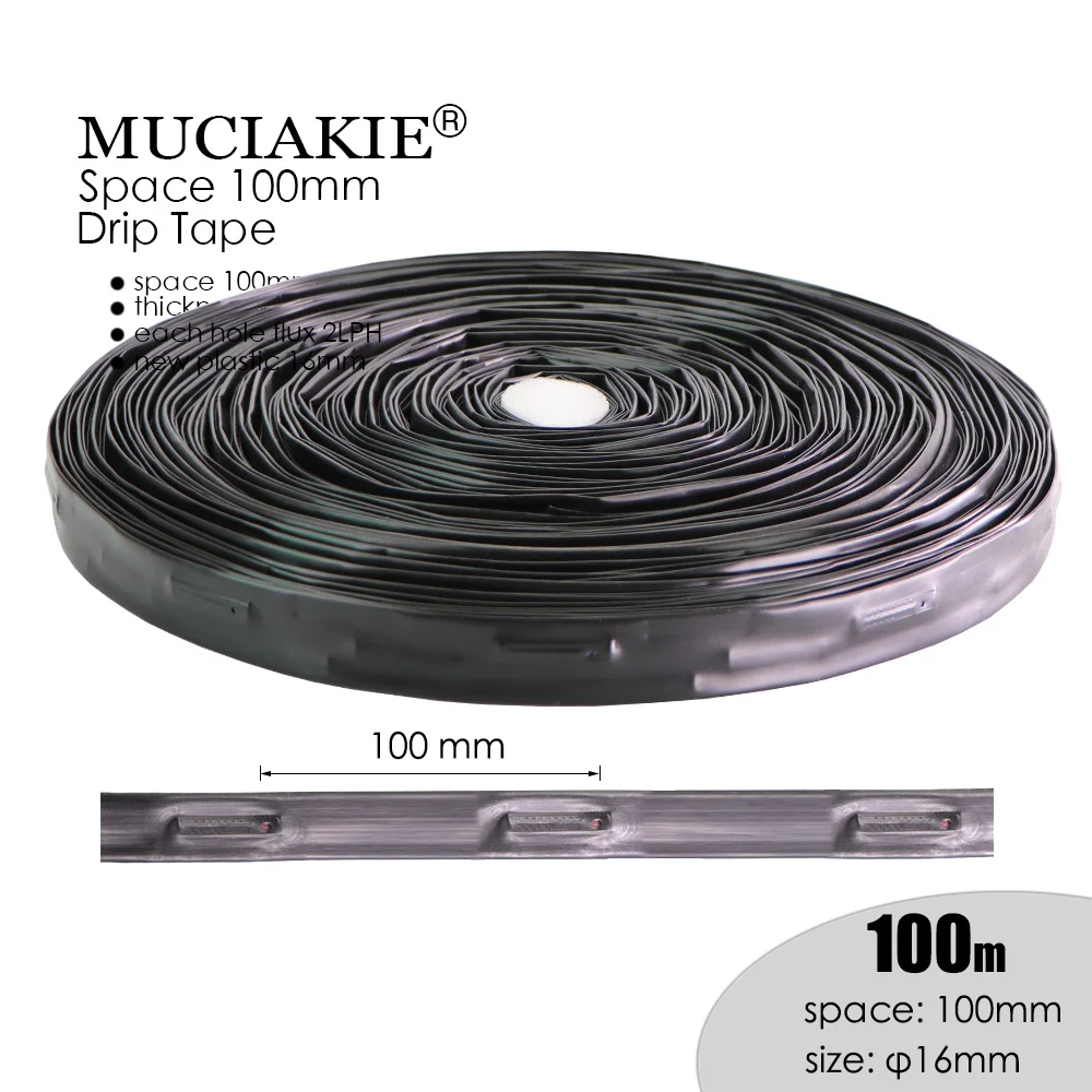 КАПЕЛЬНАЯ ирригационная лента MUCIAKIE 100/50 м 100 мм шланг 16 сельское хозяйство 10 см