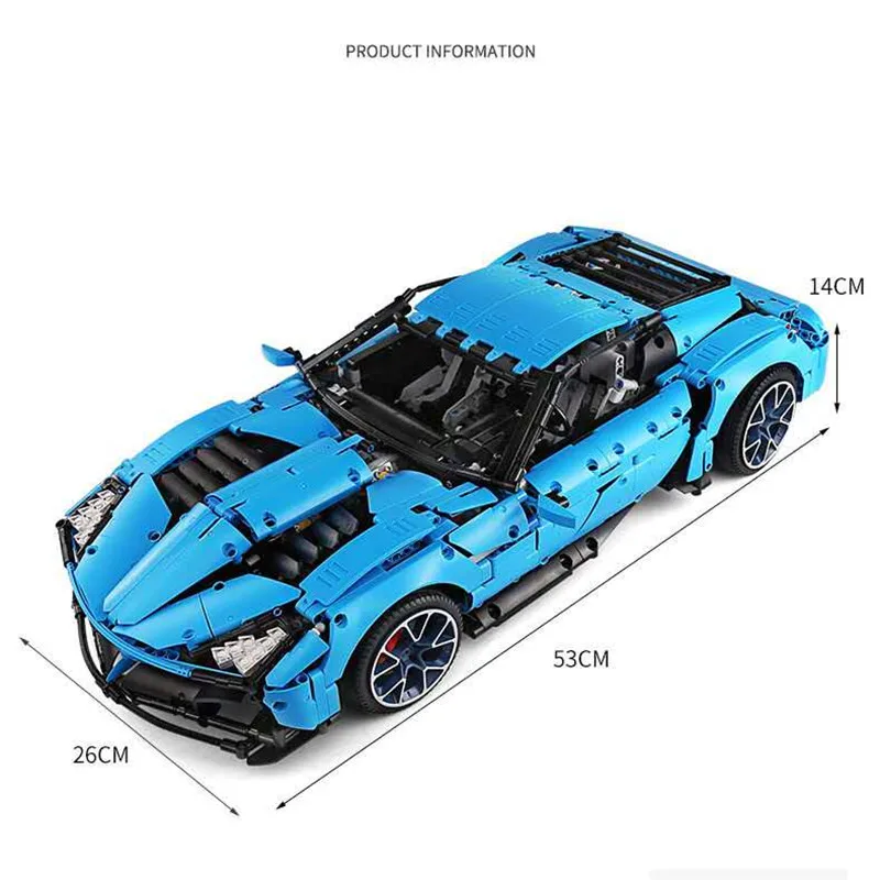 Гоночный автомобиль MOC Technic масштаб 1:8 шевролеты корветы модель Grand Sport Il