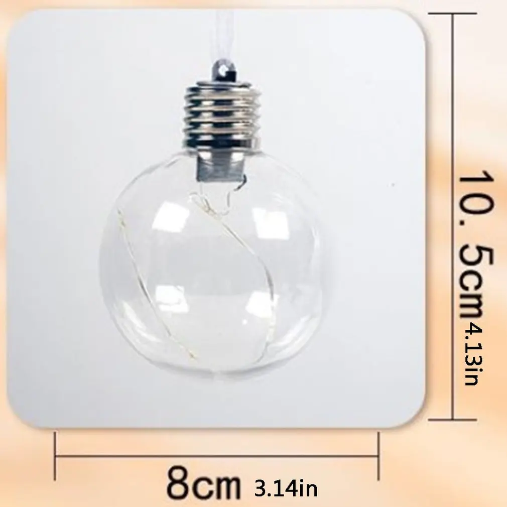 

Christmas Decorations Simulation bulb Christmas tree lighting pendant PET Shaped Filament Christmas Ball Hanging On Xmas Tree