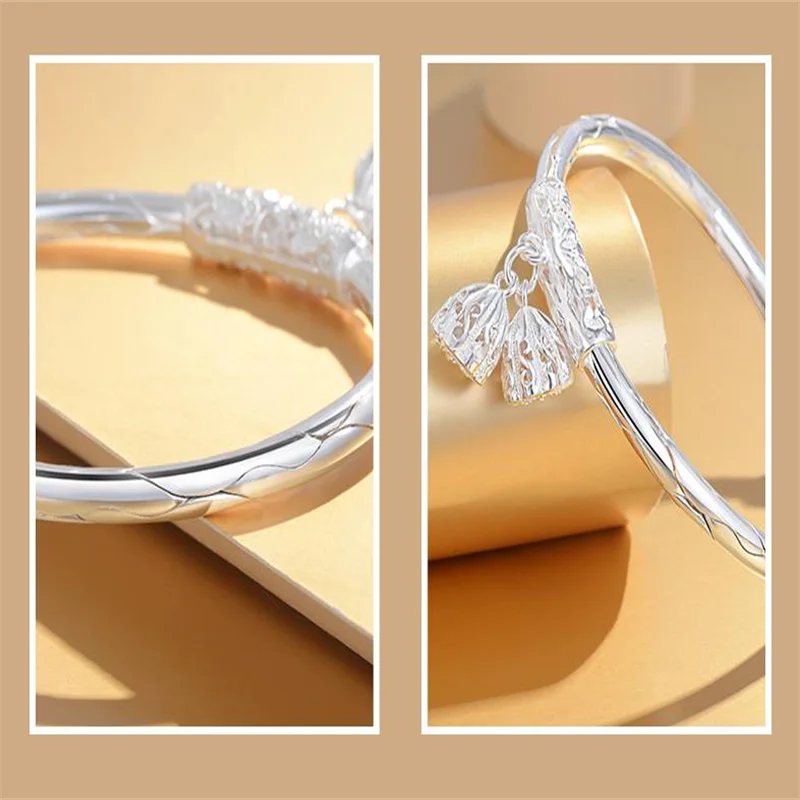 Новинка 2024 серебряные ювелирные изделия женский браслет стиль S999 индивидуальный