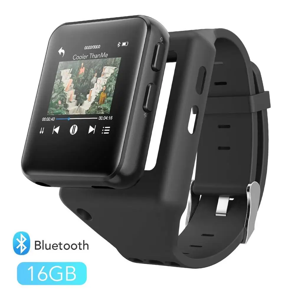 MP4 плеер Bluetooth 4 2 с клипсой 8 ГБ/16 ГБ сенсорный экран Hi Fi металлический видео FM радио