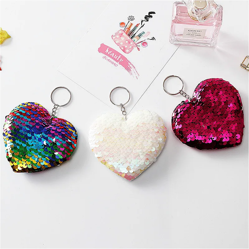 1 шт. плюшевый рюкзак с блестками в форме сердца милые Мультяшные животные