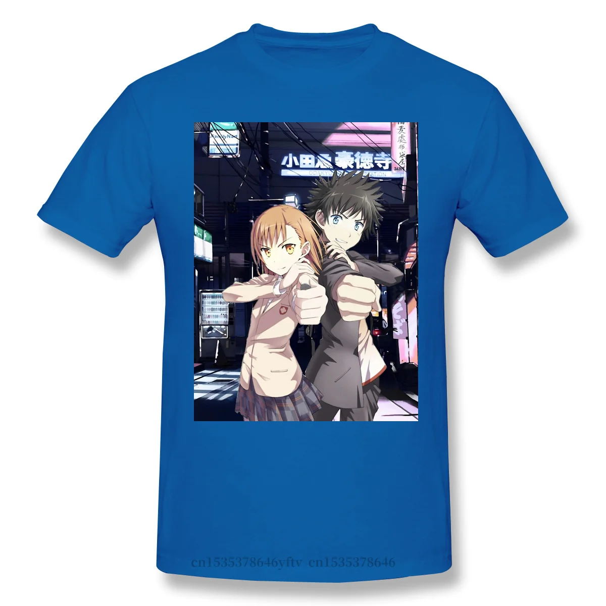 

2021 Leisure Fashion 100% cotton T-shirt New Summer Magical A Certain Scientific Railgun Espers Mikoto Misaka Anime Ofertas Men