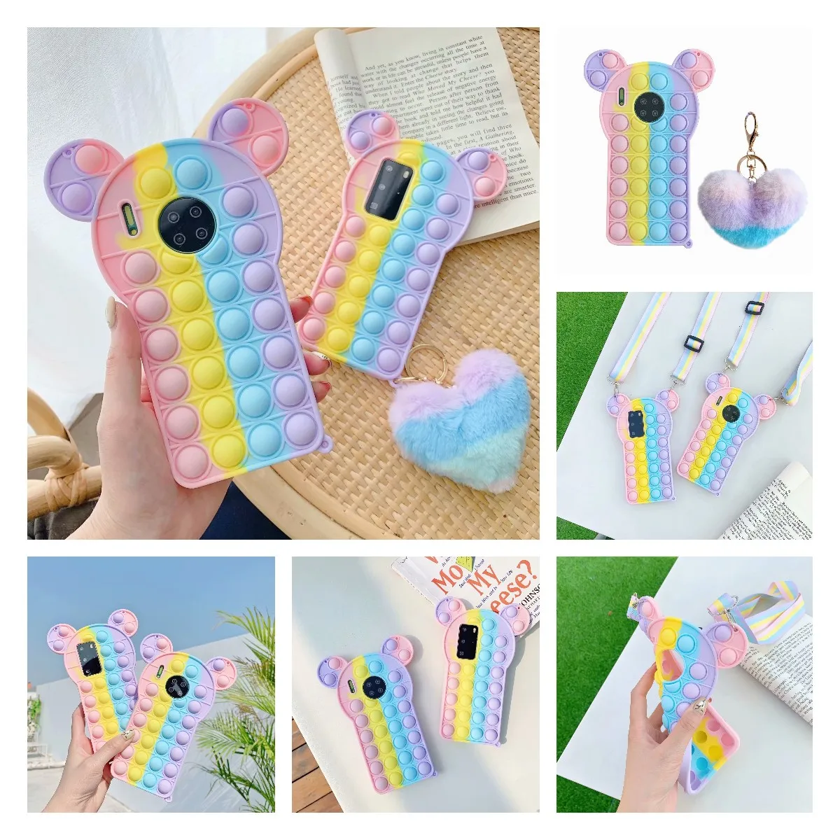 

Push Bubble Phone Case For Samsung Galaxy S10 S20 S21 Note 9 10 Plus 20 Ultra A10E A11 A12 A20 A21 A31 A51 A32 A71 Cover Coque